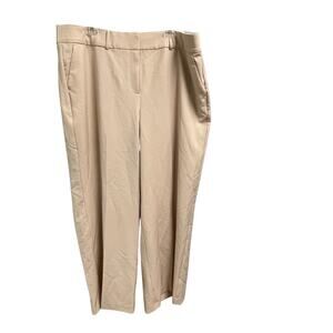 Lane Bryant Perfect Drape Wide leg Pants Size 20 NEW Khaki Tan Office Career